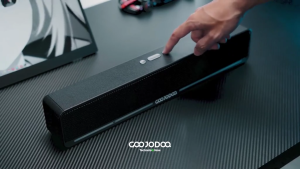 Loa Bluetooth 6.0 Goojodoq 10W Loa Thanh Soundbar Để Bàn Loa Máy Tính RGB TWS StereoAUX/USB/TF/FM