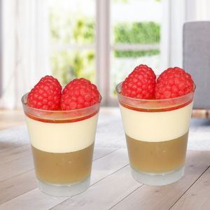 แก้วพลาสติกขนาดเล็ก 50 มล. สําหรับพุดดิ้งและมูส แก้วพลาสติกโปร่งใสเบาและเป็นมิตรกับแอลกอฮอล์