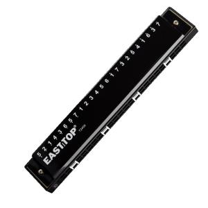 East Top 24-hole Diatonic Harmonica T2400 Black Cover Professional Student Beginner Recommended Portable Music Instrument
