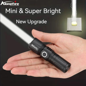 Alonefire X24 Zoom White Beam Light Long Distance Mini Flashlight Type-C Usb Rechargeable Portable Pocket Torch Home Outdoor