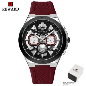 Reward | REWARD 832257 Fashion Mens Quartz Watch Multi Functional Automatic Date Chronograph Casual Silicone Strap Watches for Man