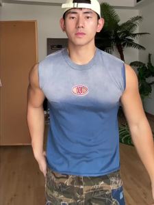 Áo Vest Bông Màu Xanh Đen Phai Mỹ