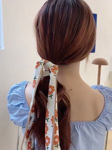 ราคาใช้จ่ายในรูปแบบที่รวดเร็ว: ผ้าผูกผม โบว์ผูกผม สีอักเสบ สีอักเสบ 2022 สไตล์ฝรั่งเศสสําหรับผู้หญิง