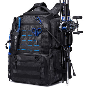 50L Large Fishing Backpack 900D Water-Resistant Tackle Bags Storge Fishing Gear and EquipmentGift for Men