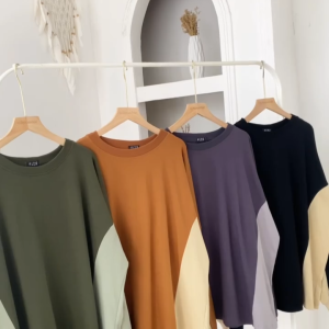 Baju Atasan Wanita Dewasa Auzura Blus Kaos Katun Combed 24s M L XL XXL 3XL Blouse Wanita Lengan Panjang Ootd Casual Korean Style Outfit Remaja Kekinian Jumbo Oversize