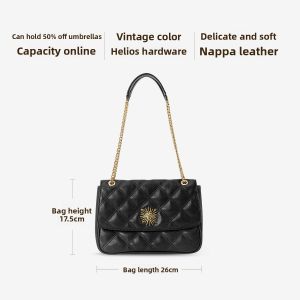 VANESSA HOGAN | Capacious Versatile Leather Quilted Handbag