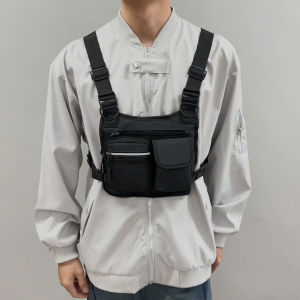 MENSPE กระเป๋าหน้าอกของผู้ชายขี่เสื้อกั๊กกระเป๋าเดินทางกลางแจ้งเดินทางกระเป๋าโทรศัพท์กันน้ำมัลติฟังก์ชั่กระเป๋าเดินทางสะพายหลังกีฬาน้ำหนักเบากระเป๋าเป้ออกกำลังกายสบาย ๆ