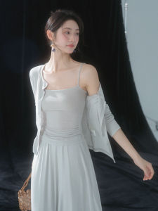Tencel Linen French Style Dress Set Summer