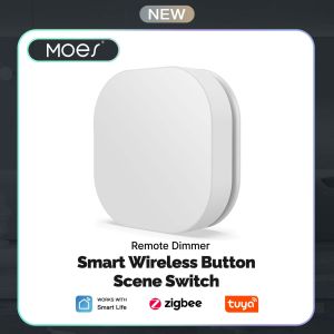Tuya ZigBee Smart Key Switch Wireless Remote Control Key Controller Multi-scene Linkage Smart Switch Battery Powered Automation