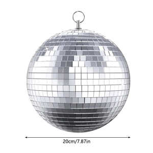 20cm Mirror Disco Ball Home Decoration Party Shining Ball Christmas Ornaments Laser Reflective Glass Disco Ball Xmas Tree Decor