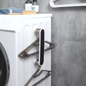 Holder Gantungan Baju Tempat Hanger Baju Rak Gantung Dinding Tempel Clothes Hanger Storage Rack Organizer Rak Jepitan Baju Lipat Bisa Disesuaikan