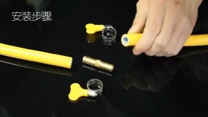 ข้อต่อตรงทองเหลือง ข้อต่อตรงหางปลาไหลทองเหลือง ข้อต่อตรง สำหรับท่อลม ขนาด 6 -12มม. สำหรับท่อลม