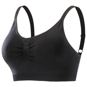 Women Wireless Sports Bras Soft Removable Padded Workout Bra Full Coverage Push Up Bralettes Seamless Bra for Yoga Fitness