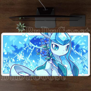 Bandai | Glaceon‌ Eevee family pokemon Anime PC XXL esports Mouse Pad Kawaii Keyboard Gaming HD printing Non-slip base overlock Desk Mat