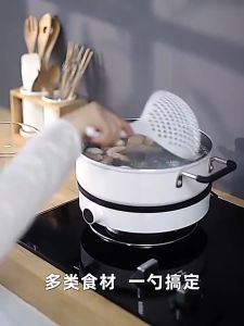 Import / Sendok Tebal Sendok Saringan JUMBO Mie Kuah Masakan bakso Makanan Soup SERBAGUNA TIRISAN DAPUR TAHAN PANAS Penyaring Nylon Plastik Silikon ADUKAN Saringan