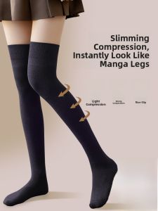 miiow | Womens Over-Knee High-Tube Socks Anti-Slip Half-Length Knee Protector Spring Autumn Cotton Polyester Spandex Blend Long Leggings