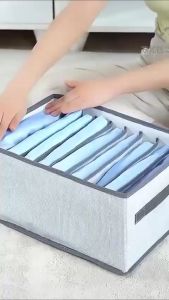 Storage Box Lipat 2 Size Motif Polos Kotak Penyimpanan Pakaian Multifungsi New Collection -XZ-12