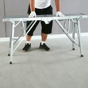 1.4m 2m Foldable Work Platform Heavy-duty Scaffolding High Stool Work Bench Paint Rack Folding Ladder Telescopic Step Stool