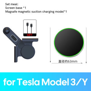 Car Phone Mount Holder 15W Magnetic Wireless Charger Compatible with MagSafe for Tesla Model Y Juniper 2026 25 Model 3 Highland