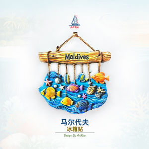 Magnetic Fridge Magnet Wind Chimes Home Decor Souvenir Gift Travel Tropical Fish Wind Chimes 3D Magnetic Stick-On Decorations