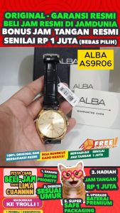 ALBA ORIGINAL - ALBA AS9R06 X1 ALBA AS9R06X1 Men CT - Hitam - Kulit - Diameter 4CM- Water Resist 50 Meter - Jamdunia / Jam dunia JD18 # Jam Tangan Pria Jam Pria Jam Tangan Anti Air + ALBA AS9R 06 AS 9R 06 X1 AS9 S003