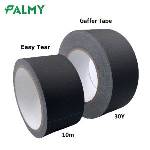 30Yards Premium Heavy Duty Gaffer Tape Non-Reflective Multipurpose Waterproof Floor Tape For Electrical Cord Black Gaff Tape
