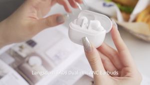 Tai Nghe Bluetooth Gaming Langsdom TA08 V5.4 Chống ồn chủ động ANC Bass nội lực Pin 7.5hMíc ENC