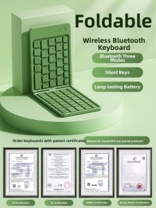 GOIIOG | Wireless Bluetooth Foldable Keyboard and Mouse Set Portable Silent for iPad Laptop and Tablet