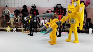 Skibidi Toilet 1ชิ้น 23-27ซม - สินค้าใหม่คลังสินค้าพร้อม Skibidi ห้องน้ำตูฯ สเปียนเคมี ตูฯไฟและห้องน้ำชายติดตามเสียงของเล่นตูฯ (23A19)