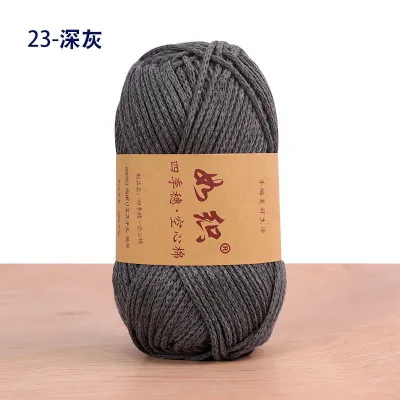 85M/roll 100g Crochet Knitting Yarn 65% Cotton Crochet Thread Macrame Rope Handmade Wool Line Yarn For Knitter Crochet Bag