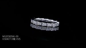 Uenjoyment Total 0.5 Carat D Color Moissanite Serpentine Ring Brilliant Cut Diamond Grade Sparkling Luxury Jewelry Rings for Women Girls Wedding rings