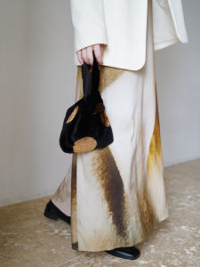 PANLULUPAN Original Vintage Black Silk Velvet Polka Dot Crossbody Bag Womens Bag Luxurious Artistic Versatile Casual Shoulder Bag