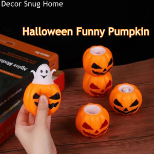 【On Sale】5Pcs ของเล่นฟักทองบีบสำหรับวันฮาโลวีนสำหรับที่บีบคลายเครียดการแกล้งเล่นตลกๆจากเรื่องตลกสำหรับเด็กต่อต้านความเครียด
