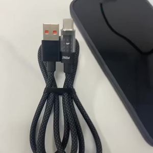 240W Cable QC 3.0 USB to Type C Super Fast Charging Cable For Samsung Xiaomi Huawei LED Digital Display Phone Charger Data Cord