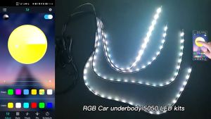 Lengkap dengan Lampu Kolong Bawah Mobil LED Strip & Kontrol Bluetooth
