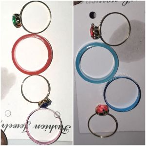 Đồ chơi 8 chiếc nhẫn mini bằng kim loại và nhựa dành cho bé tiểu học rất đẹp