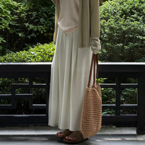 LANMENGYA | High Waist Linen Culottes Lightweight Slim Fit Wide Leg 3/4 Pants