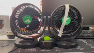 Quạt Ô Tô .Quạt làm mát có thể điều chỉnh Tiếng ồn thấp Quạt gấp hai đầu ô tô Xoay được Đầu xoay 12v24v.Kích thước lớn