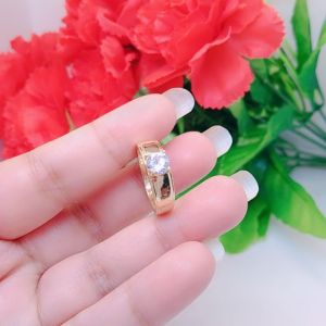 Cincin Simpel Elegan Tembaga Premium Cocok untuk harian Tidak Mudah Pudar