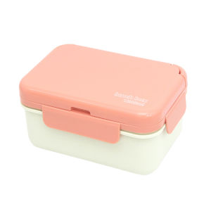 other | Plastic Three Compartment Lunch Box Microwave Safe Sealed Bento For Students And Office Workers