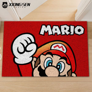 Super Mario Brothers Nintendo Game Silk Circle Door Mat Indoor Outdoor Anti Slip Entrance Mat Home Use Rug Modern Simple Style
