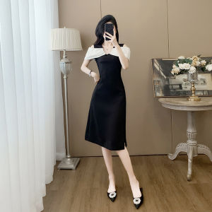 SUYE | Off-Shoulder Split Elegant Women Dress
