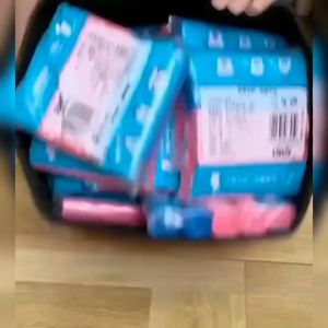 6063-6064 พร้อมส่ง ถุงขยะแบบมีหูผูก ขนาด 45x50 ซม. สี คละ สี ถูกสุดๆ