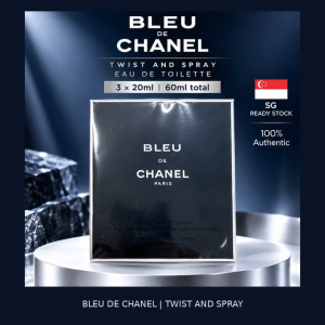 🇸🇬 SG READY STOCK 100% Authentic BLEU DE CHANEL EDT Twist and Spray 3x20ml Mens Travel Perfume
