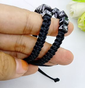 Yasafa Gelang Nama Tali Satin Macrame custome