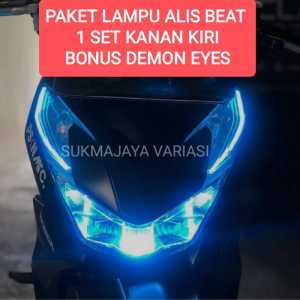 PAKET LAMPU ALIS BEAT 1 SET BONUS DEMON EYES