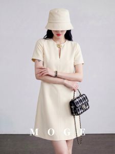 Graceful Hollow-out 3D Decorated Short Sleeve Loose Dress