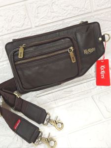 Kickers Genuine Leather Men Chest Bag & Waist Bag & Clutch 0134 23cm3cm14cm