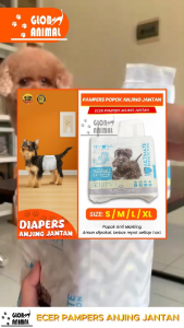 Ecer Pampers Popok Anjing Jantan Belly Belt Diapers Anti Marking
