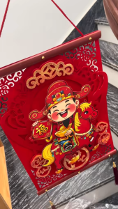 Tranh Ông thầƞ Եài Lắc Cưỡi Ngựa (Tặng Móc Treo) 43x31cm Mang Đến May Mắn Tài Lộc Cho Năm 2026 Chất Liệu Nỉ Ép Kích Thước Lớn Thích Hợp Trang Trí Nhà Văn Phòng